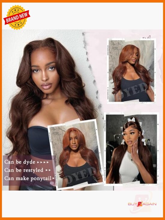 Glueless Human Hair Wig Loose Body Wave 28 Inch 220% Density Pre Plucked main image 5